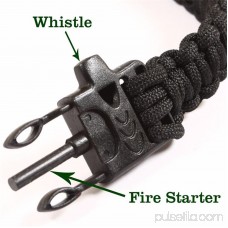 Paracord Survival Bracelet Compass/Flint/Fire Starter/Whistle Camping Gear/Kit (Army Camo)